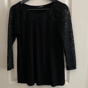 Papermoon Black Lace Sleeve Blouse